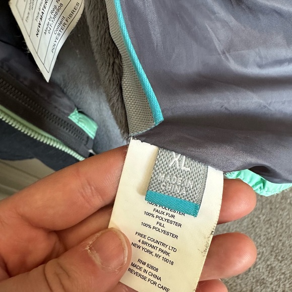 Grey heathered women’s winter coat - Picture 2 of 2